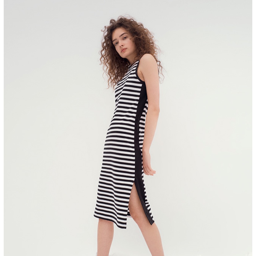 Rag & Bones Brit Striped Side-Split Tank Dress